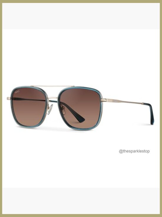 Polarized Square Aviator Sunglasses with Acetate & Stainless Steel Frame main image 4